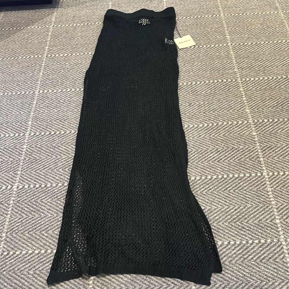 Super down crochet skirt cover up with slits